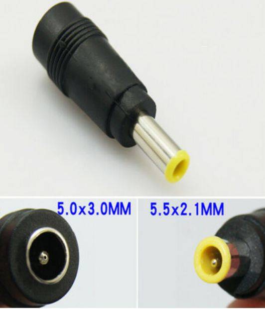 5.0mm x 3.0mm Male to Female Plug Jack DC Connector Adapter