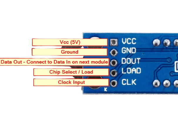8 Digit Seven Segment Display Module with MAX7219