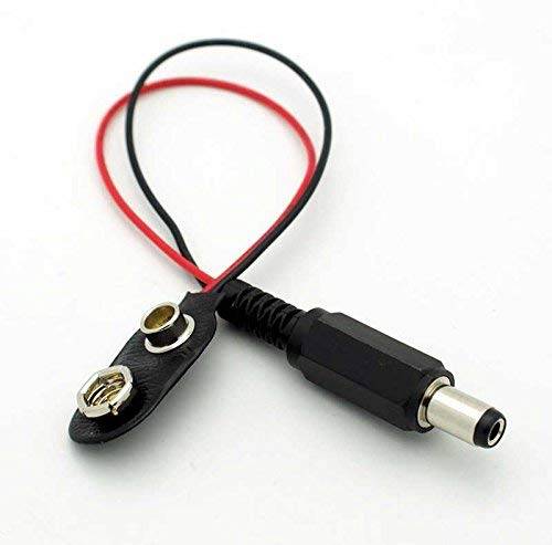 Battery Clip 9V Snap Connector with Power Plug