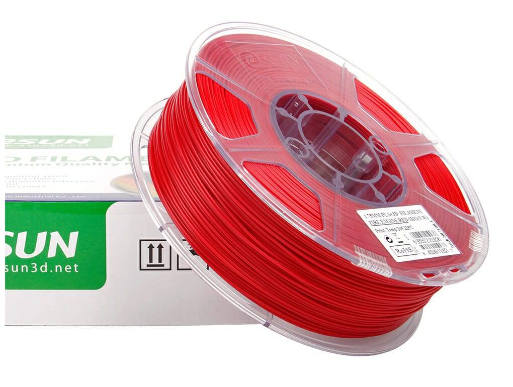 3D Printer Filament PLA+ eSUN 1.75mm 1Kg Fire Engine Red