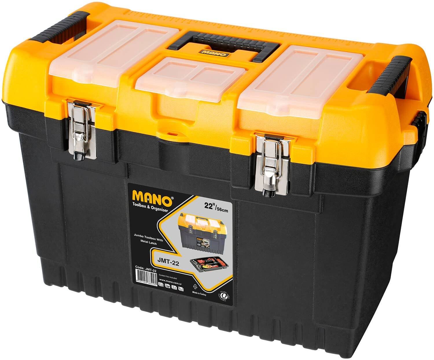 MANO JMT-22 Jumbo Tool Box with Metal Latch