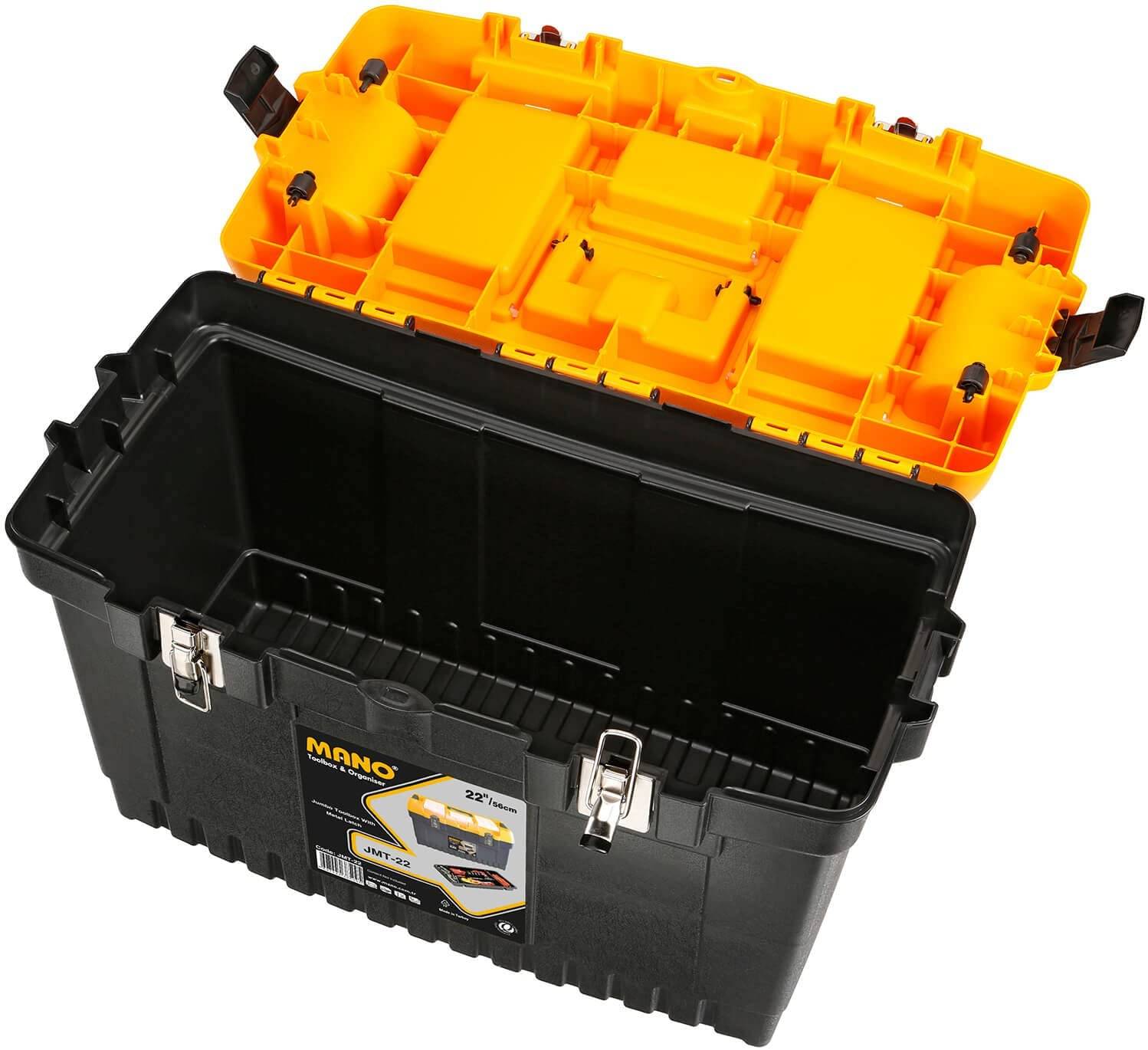 MANO JMT-22 Jumbo Tool Box with Metal Latch