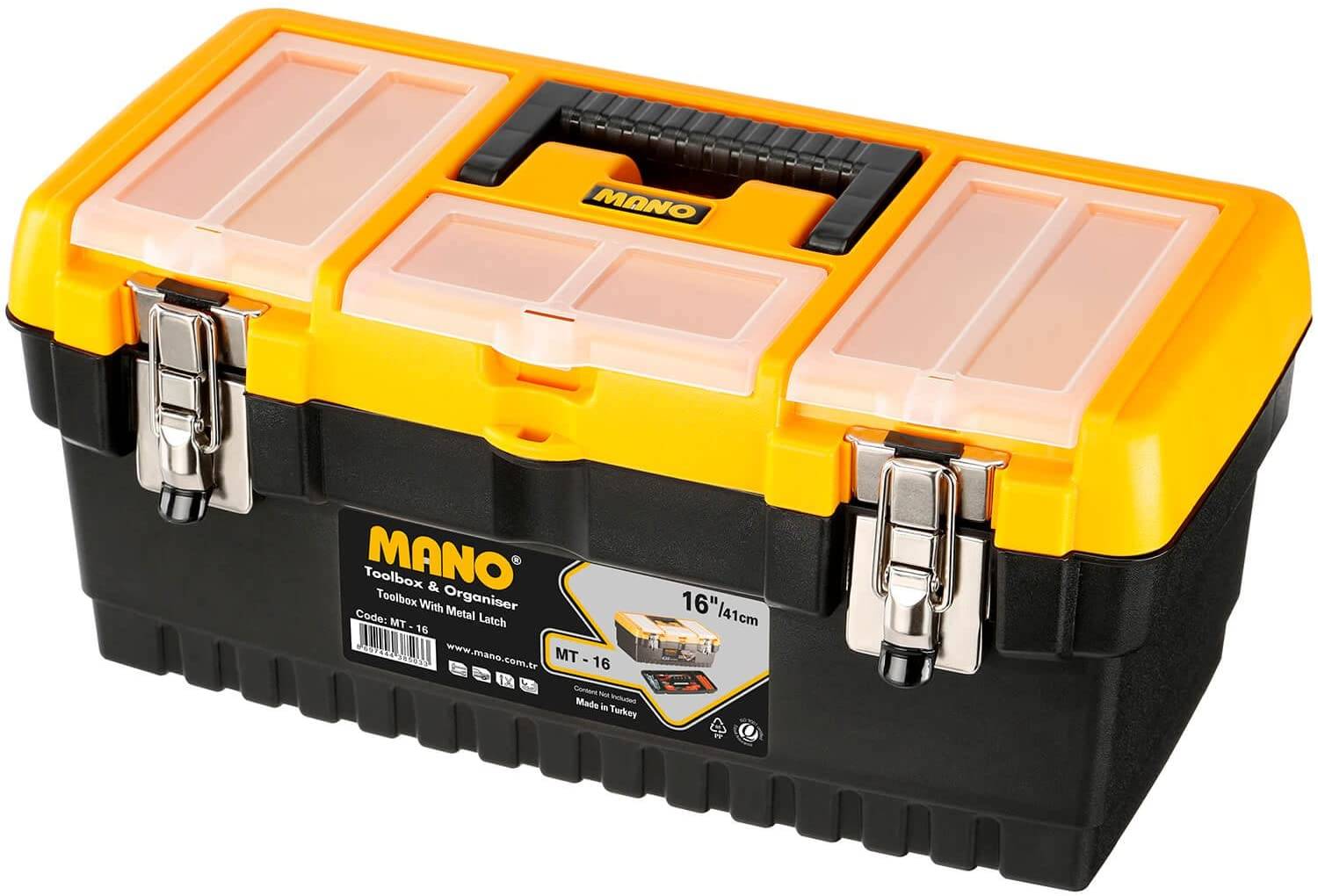 MANO MT-16 Tool Box with Metal Latch