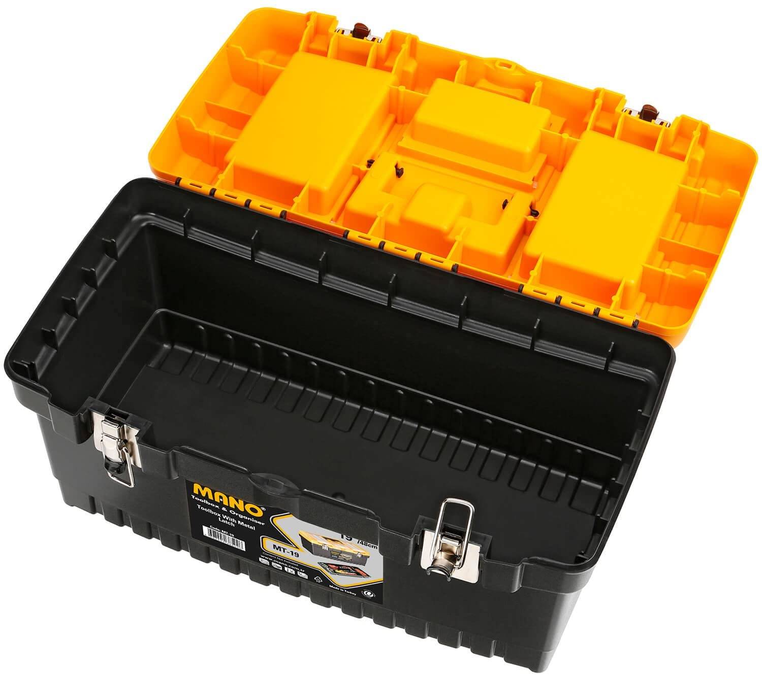 MANO MT-19 Tool Box with Metal Latch