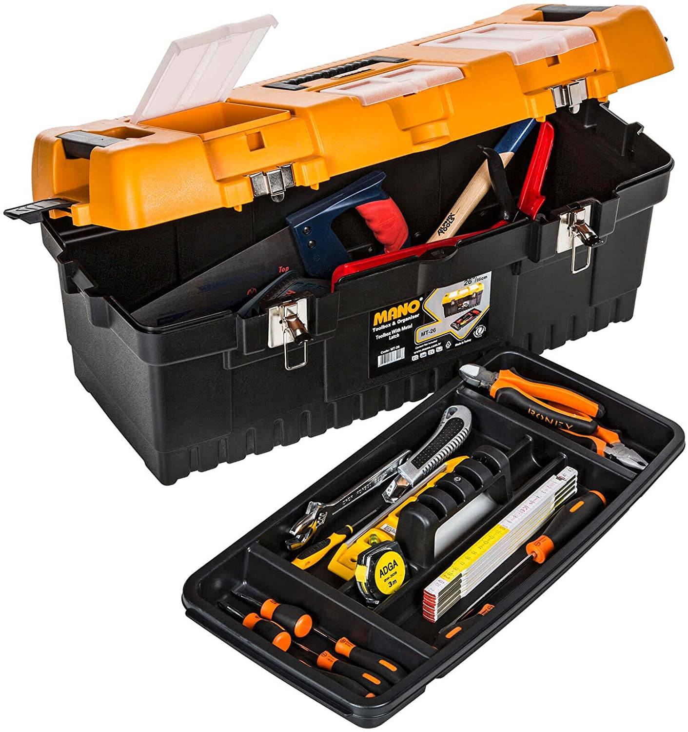MANO MT-26 Tool Box with Metal Latch