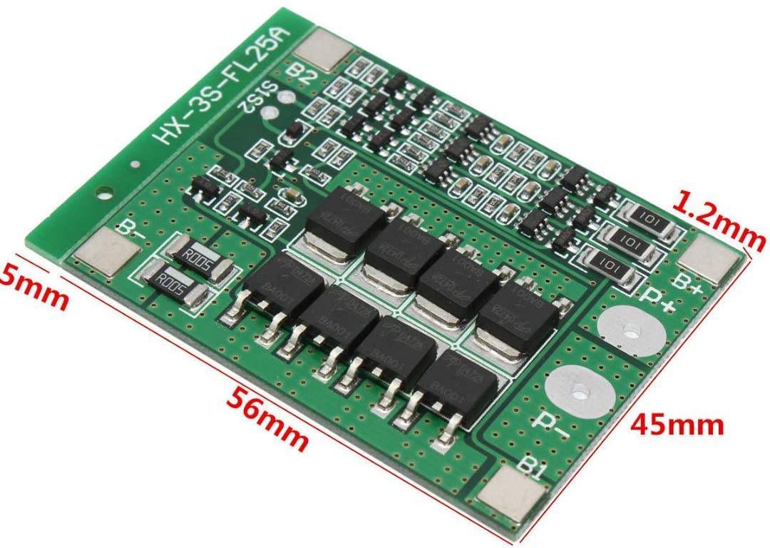3S (BMS) Lithium Battery Charger Protection Module 25A 12V