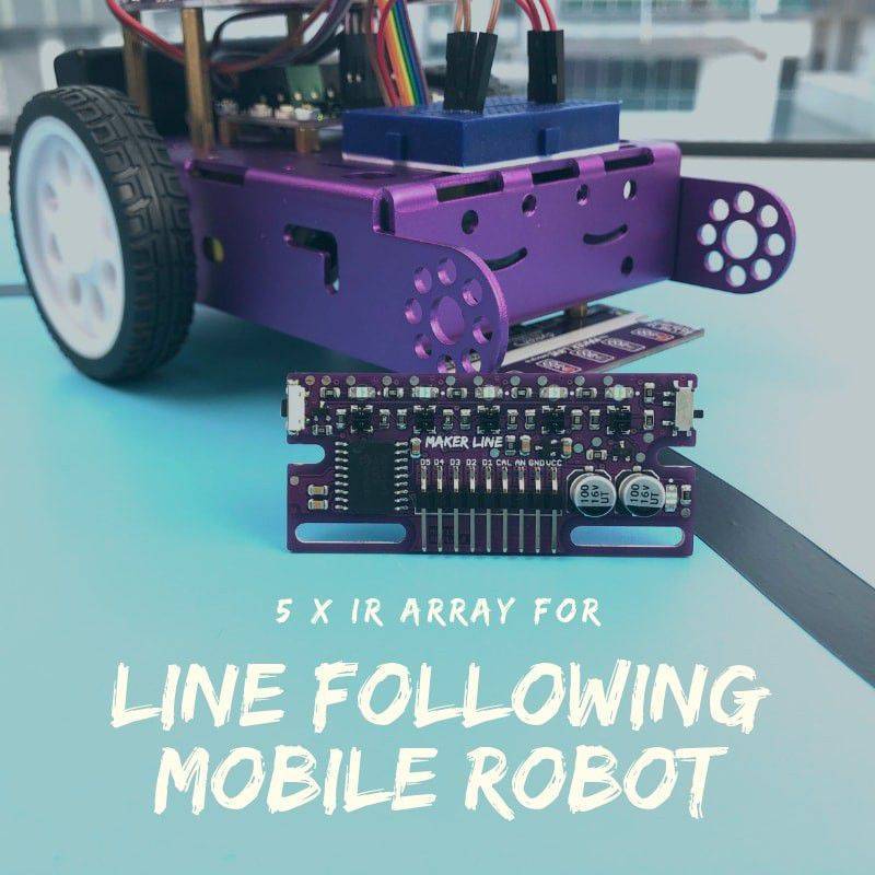 Maker Line: Simplifying 5 Channel Line Tracking Sensor For Beginner