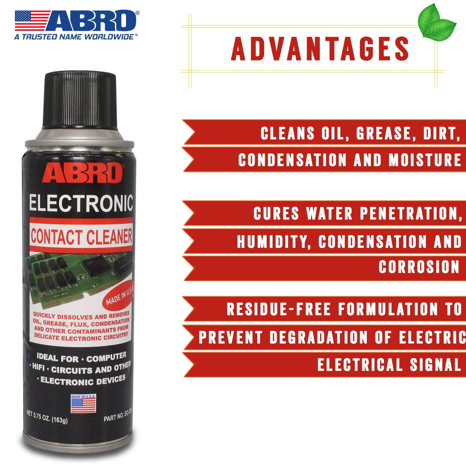 ABRO EC-533 Electronic Contact Cleaner