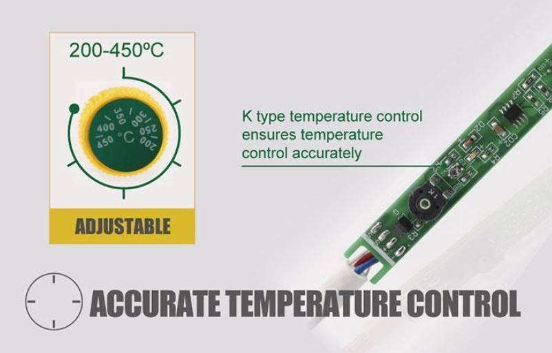 80W Ceramic Soldering Iron With Temperature Adjustment