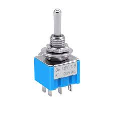 TOGGLE SWITCH 6A 125VAC 6 PIN ON-OFF-ON