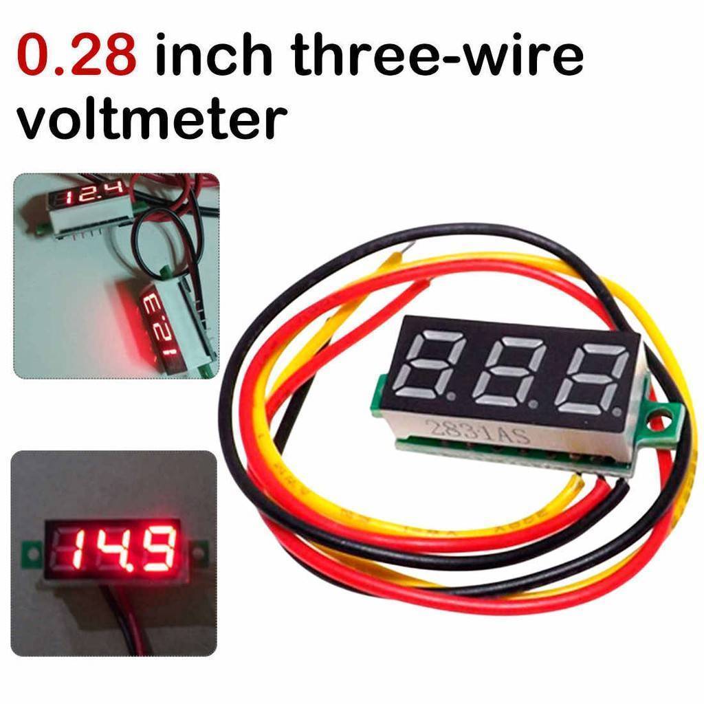 Voltmeter Module with 7-Segment 0.28 inch 0-100V (3 Wires)