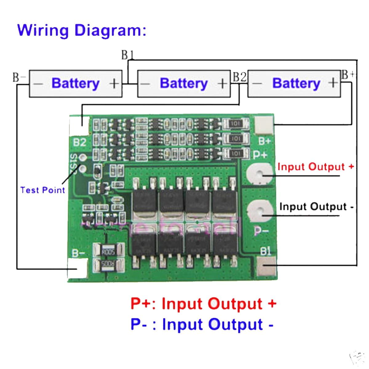 Lithium Battery Charger Protection Module (BMS) 3S 40A 12.6V
