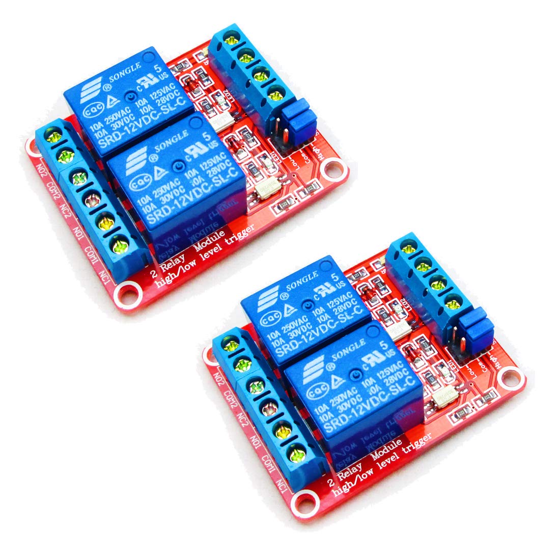 Relay Module 2 Channel 12V (high/low) level trigger