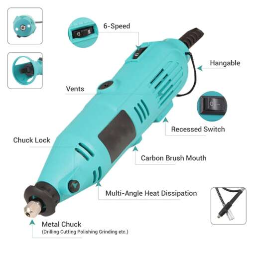 DIE GRINDER Multifunctional Mini Rotary Drill 130W Kit 211PCS