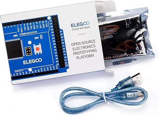 ELEGOO MEGA R3 Board ATmega 2560 + USB Cable Compatible with Arduino IDE Projects RoHS Compliant