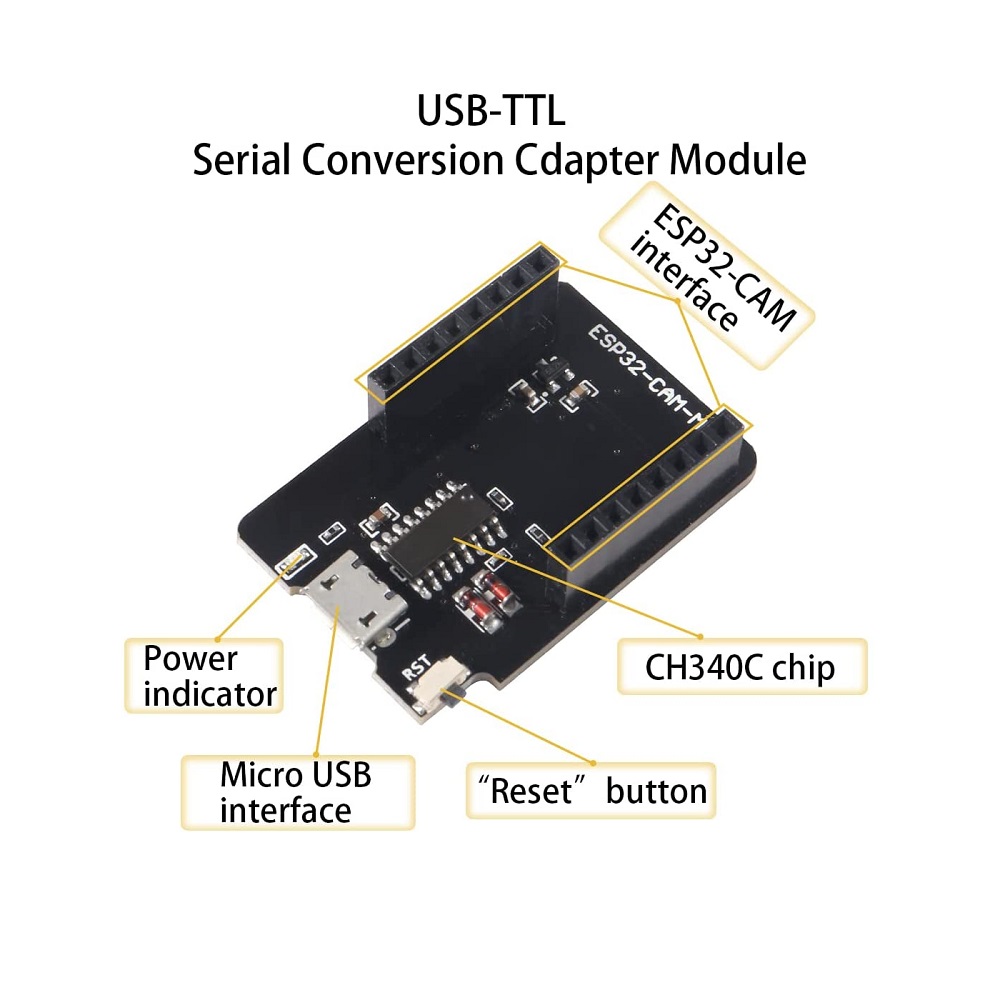 ESP32-CAM-MB MICRO USB Download Module for ESP32 CAM