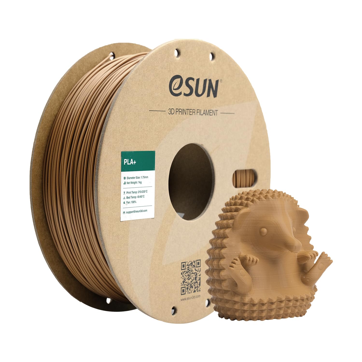 3D Printer Filament PLA+ eSUN 1.75mm 1Kg Brown