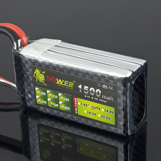 Lithium Polymer ( lipo )  Battery 11.1V, 1500mAH , 25C