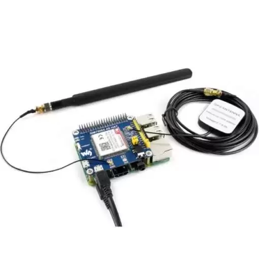SIM7600E-H 4G HAT for Raspberry Pi, LTE Cat-4 4G / 3G / 2G, GNSS