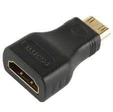 Plug converter from mini HDMI male to HDMI female (Rasp)