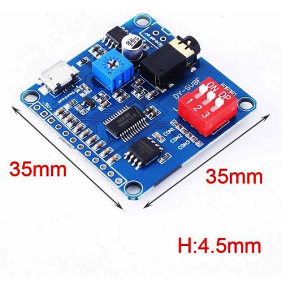 DY-SV8F Audio MP3 Playback Module 5W Music Sound Voice UART Arduino