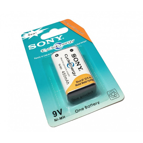 Sony Rechargeable NiMH Battery 9V 450mAh