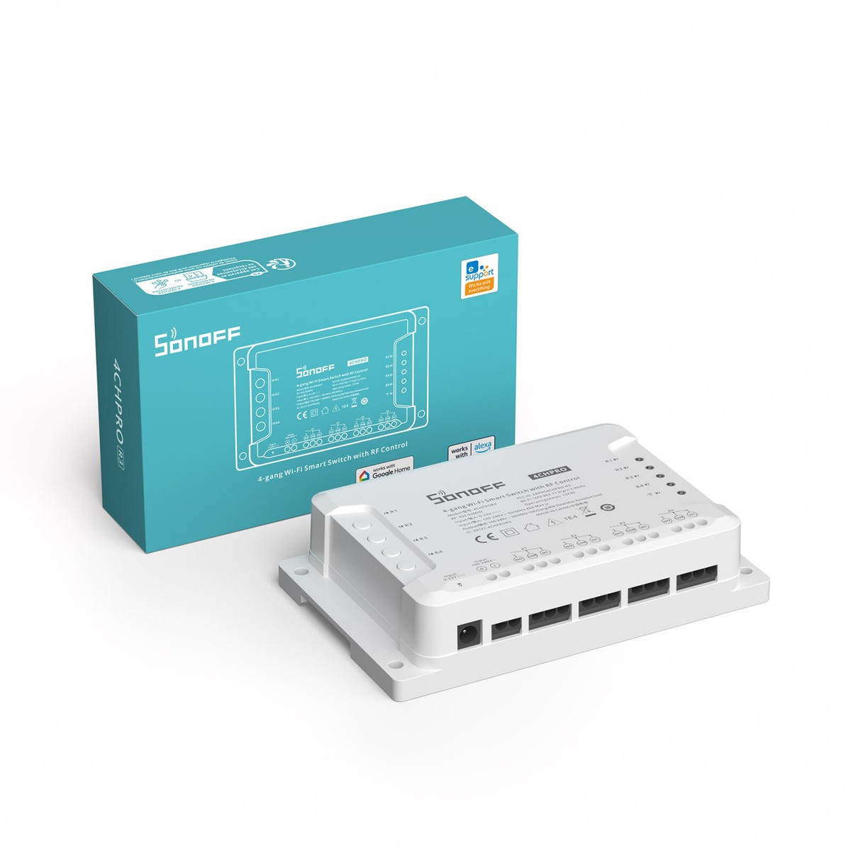 4-gang Wi-Fi Smart Switch with RF Control