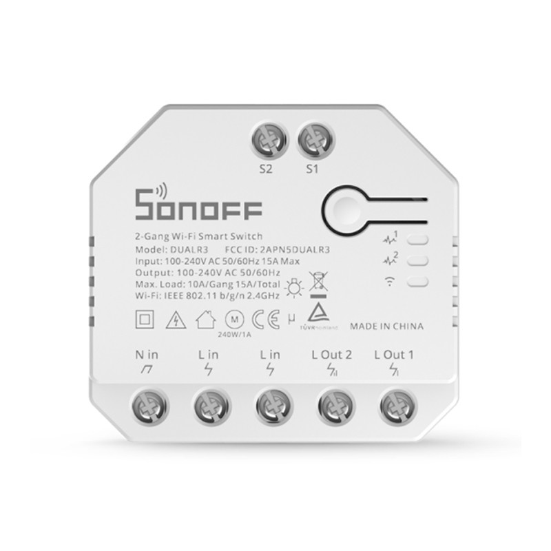 SONOFF DUALR3 Dual Relay Two Way Power Metering Smart Switch