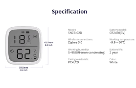 SONOFF SNZB-02D Zigbee LCD Smart Temperature Humidity Sensor