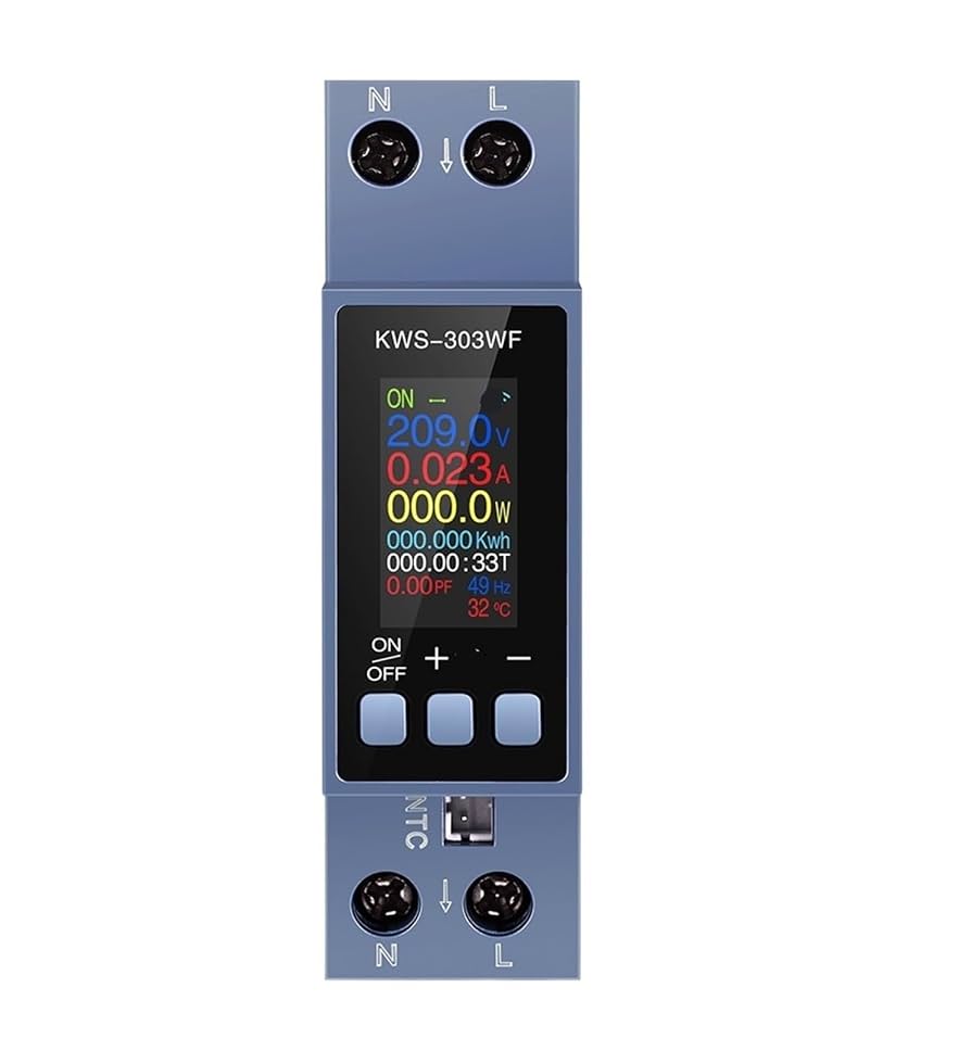 KWS-303 Power Meter 8 in 1 Energy 85-290V/40A Voltage and Current Meter