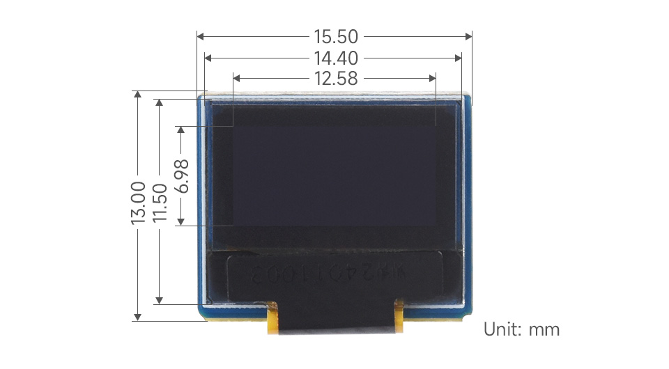 Waveshare 0.49" inch OLED Display Screen Module
