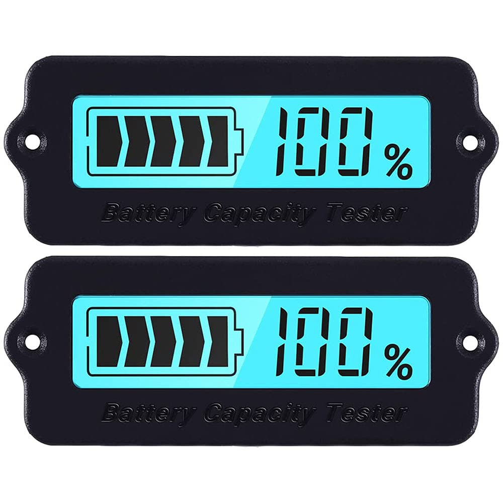 Battery Meter blue Back-light LCD Capacity For  Lead-Acid Battery  DC 8-63V