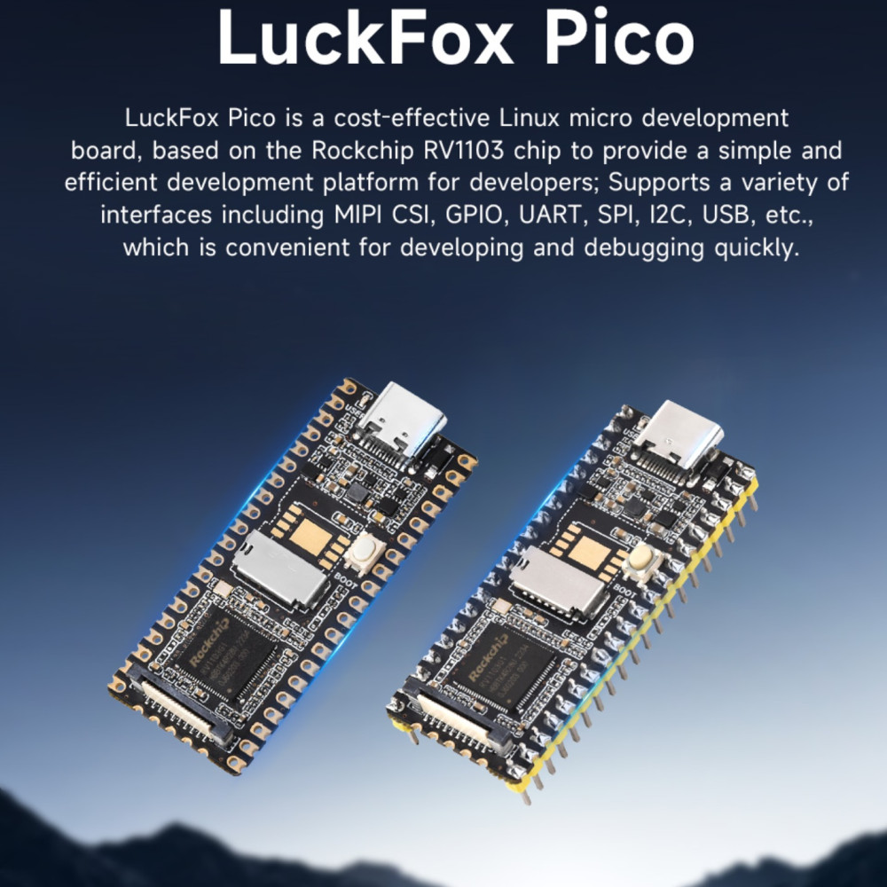 Luckfox Pico RV1103 – Linux Micro Dev Board (ARM Cortex-A7 / RISC-V / NPU / ISP)