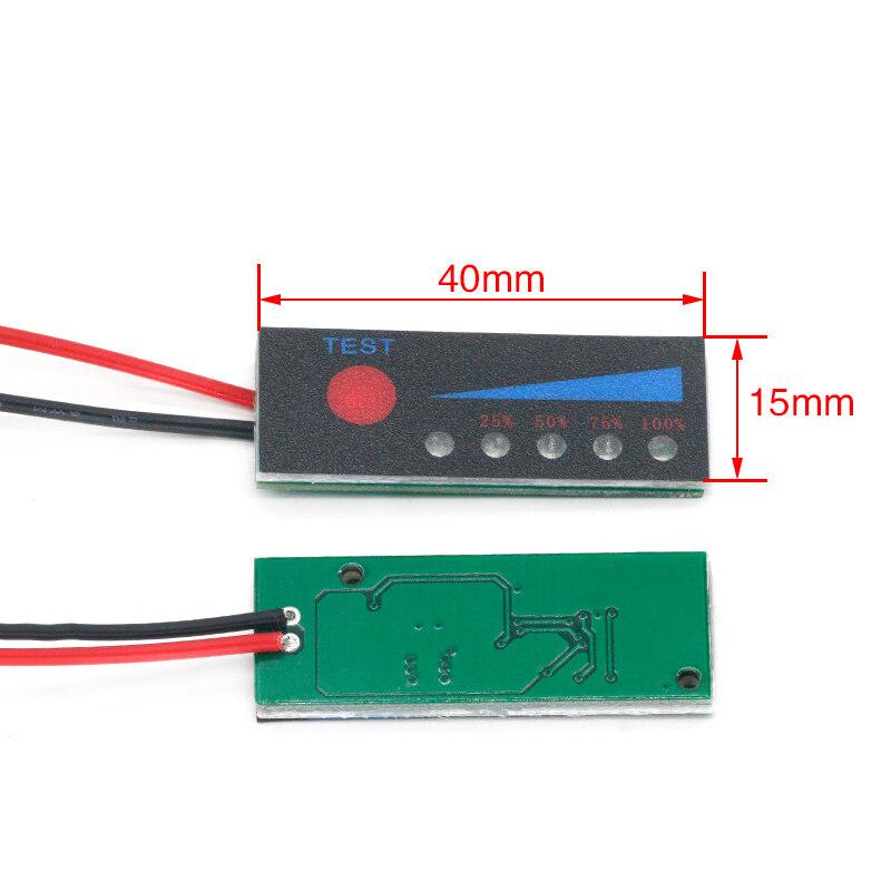 3.7V-72V Lithium Battery Power Detection Lamp Display Board
