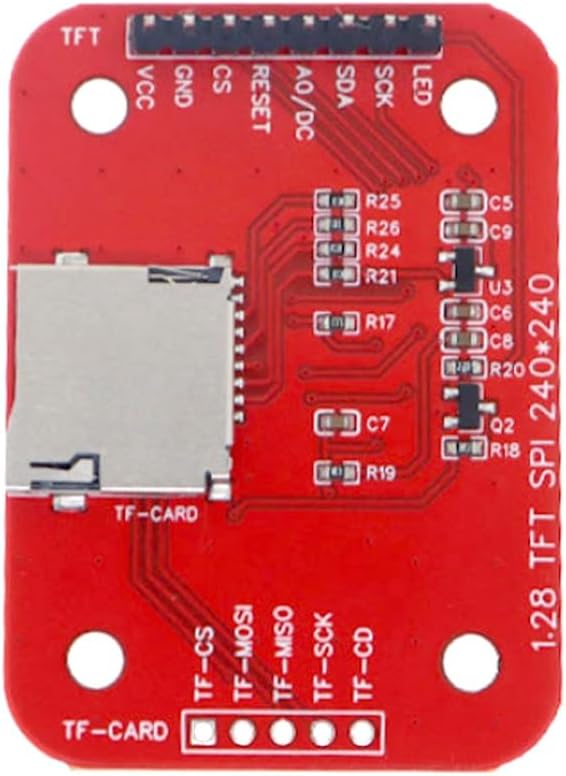 TFT SPI Interface LCD Module 1.28 inch Round Display RGB 240X240 microSD card slot
