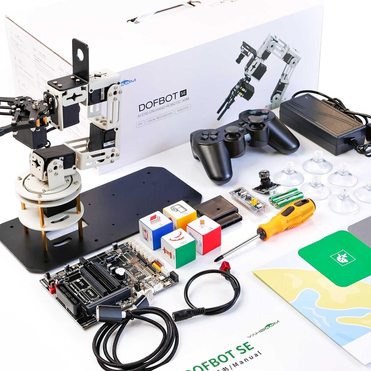 DOFBOT SE AI Vision Robotic Arm – 6DOF Precision Control - Electra Store
