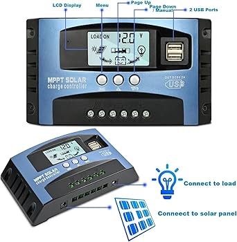 MPPT Solar Charge Controller ( 12V/24V ) 30A With Bluetooth Mobile APP