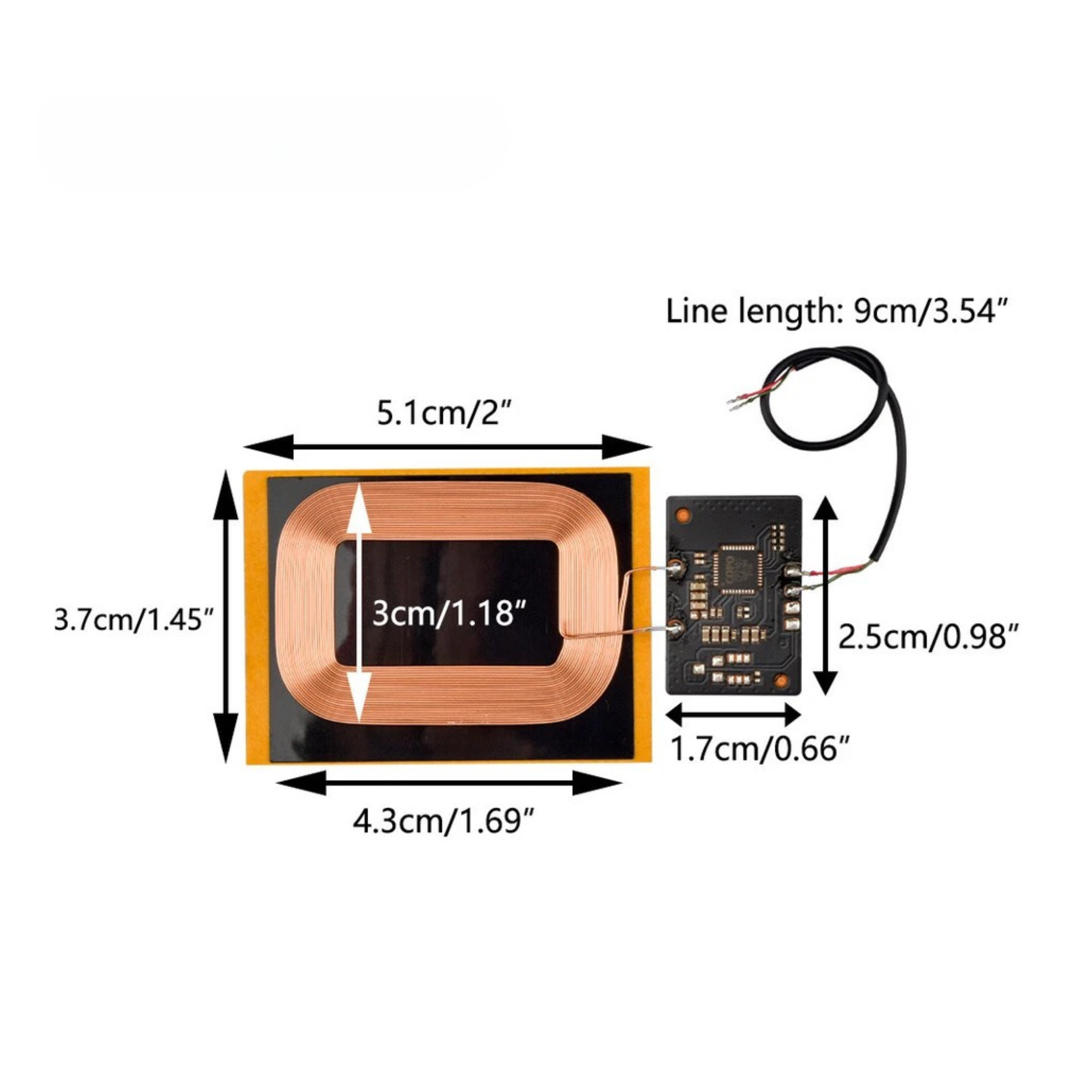 5V 1A/1.5A Wireless Charger PCBA Board Receiver Module