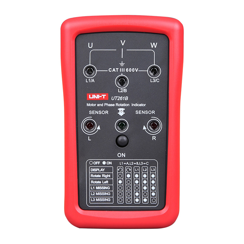 UNI-T UT261B Phase Sequence and Motor Rotation Indicators