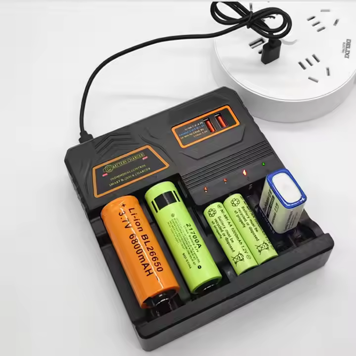 18650 Battery Charger, Smart Multi-Function Battery Charger,Universal 3.7V Li-ion,1.2V Ni-MH/Ni-Cd Batteries