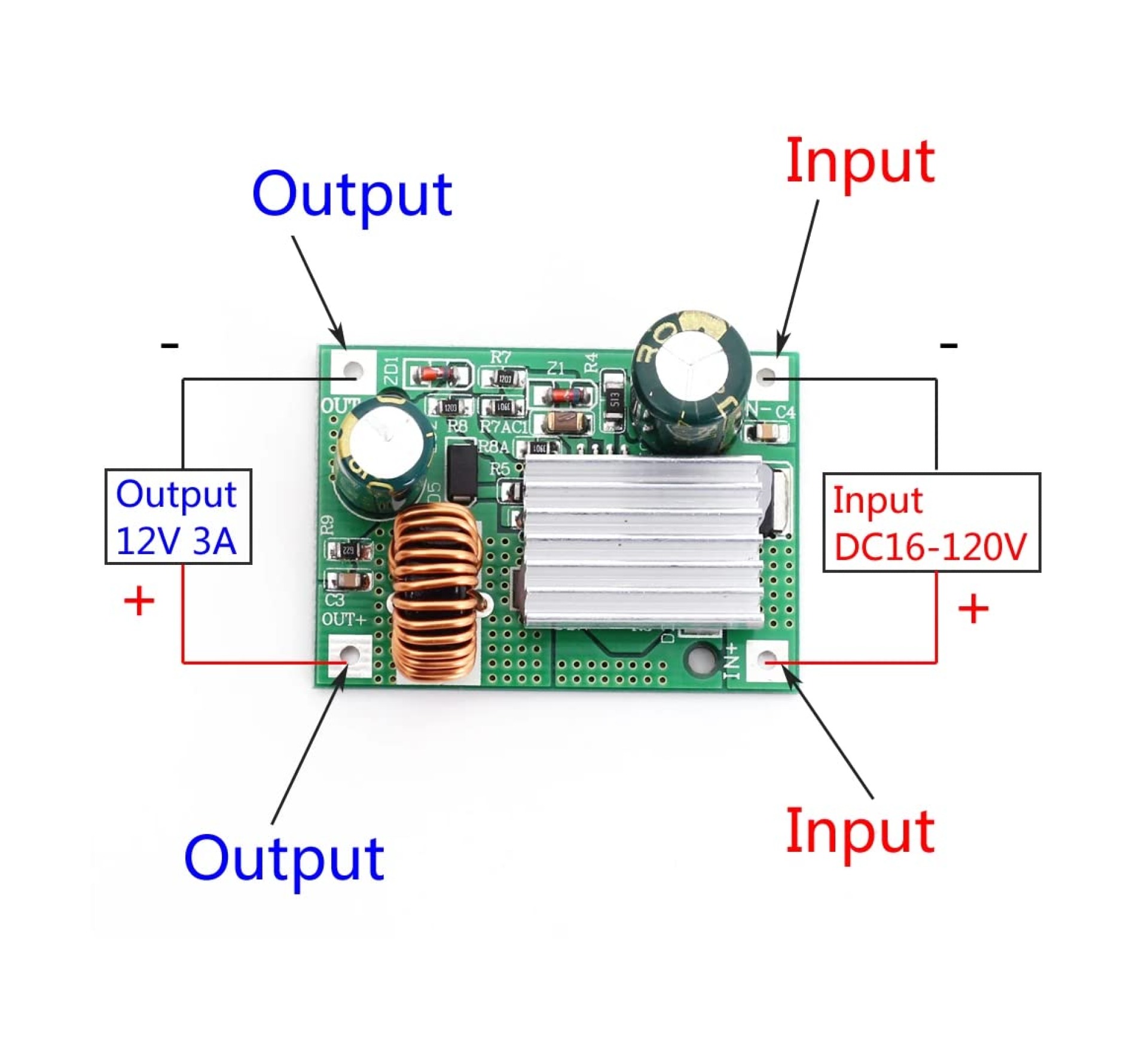 DC Step Down Module 16-120VDC to 12VDC 3A - Image 3