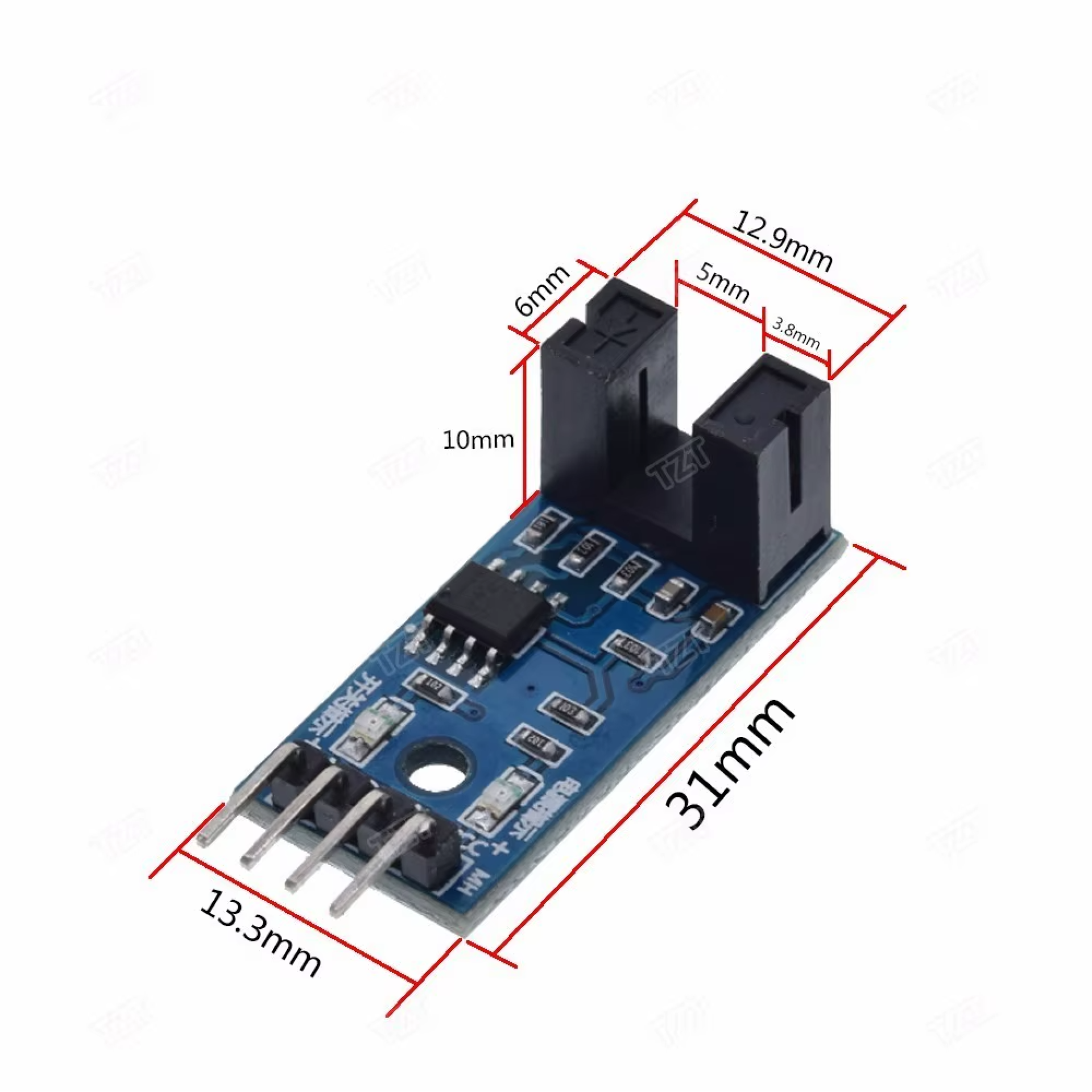 IR Photoelectric Encoder Sensor 4Pin - Image 3