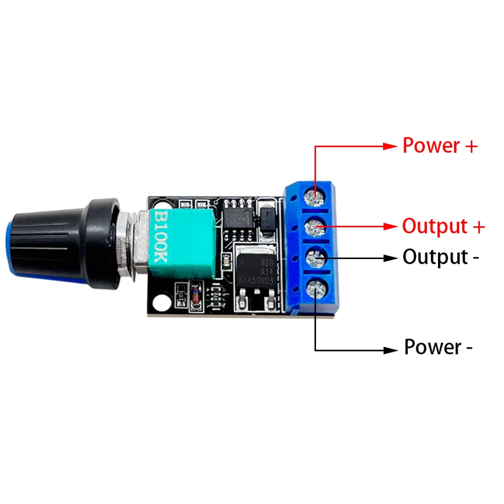 DC 10A Mini PWM DC Motor Speed Controller / Led Dimmer - Image 2