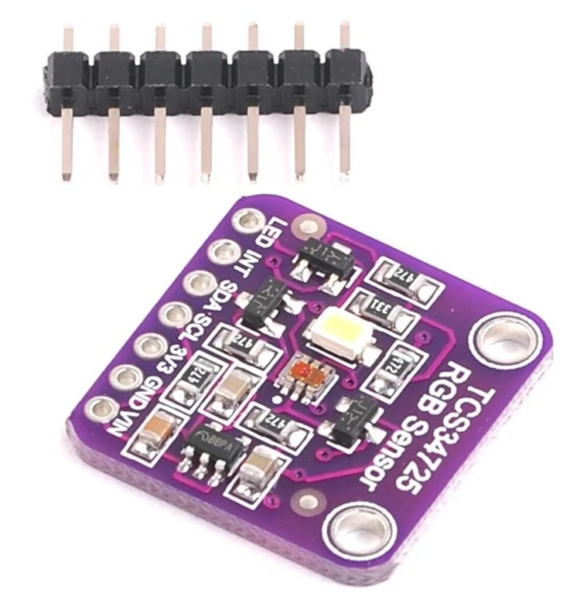 RGB Color Sensor with IR filter and White LED - TCS34725 - Image 5