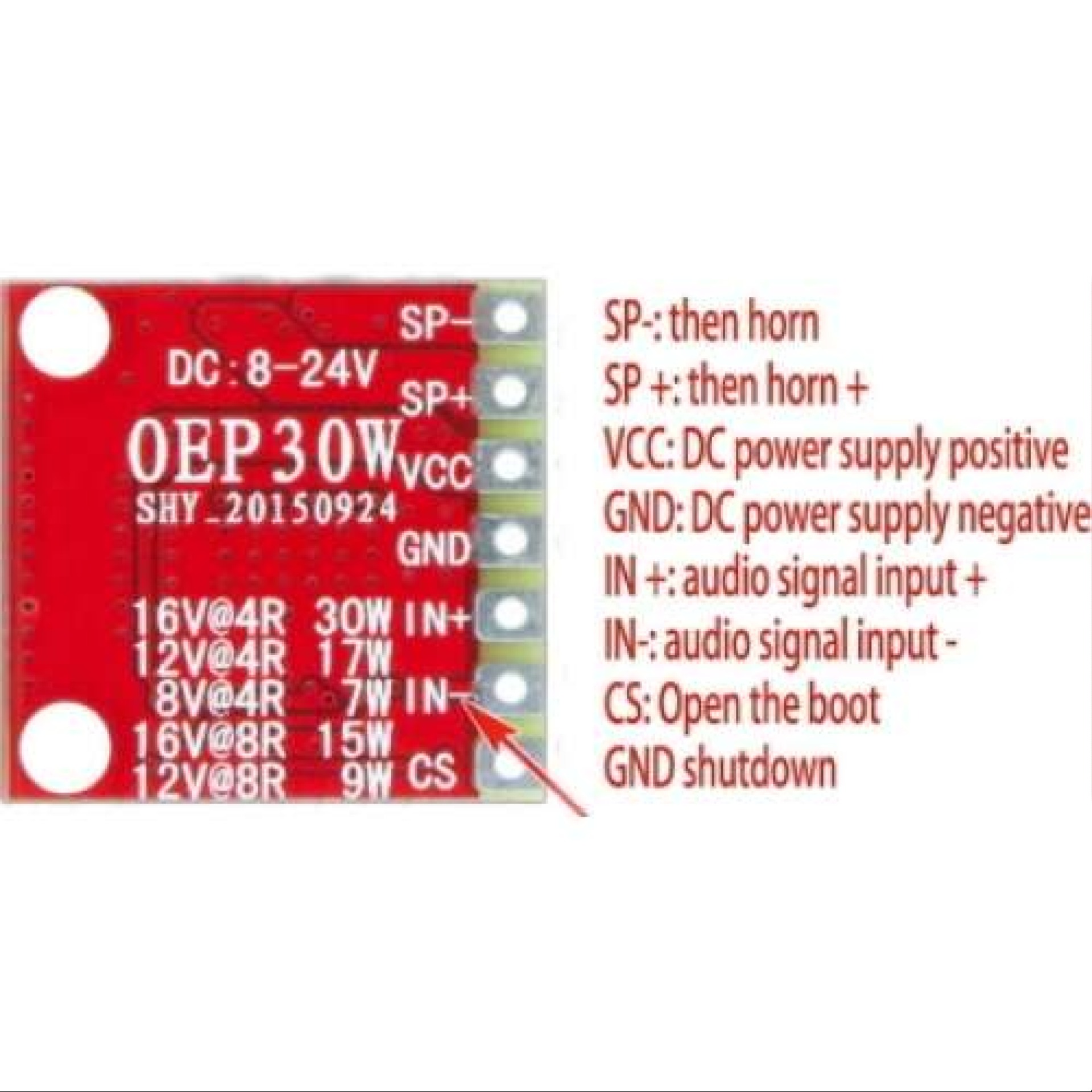 OEP30W Mono Digital Power Amplifier Board Module