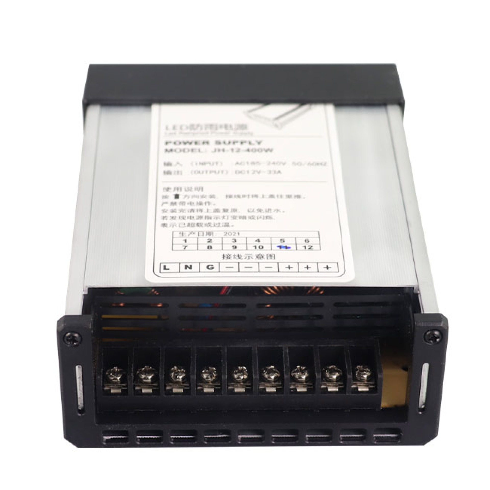 Power Supply 400W-12V/33.33A, 3-Pin Connector, LED Rain Proof, Switching Type J - Image 3