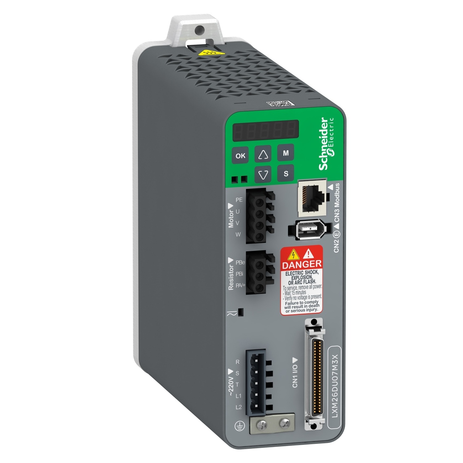 Schneider Motion servo Drive, Lexium 26, Single and Three Phase 200-230 V (LXM26DU04M3X, 400w)