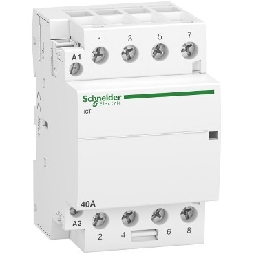 Schneider A9C20844 | Acti9 . It is a 4P remote control device with 4 normally open contacts. 40A