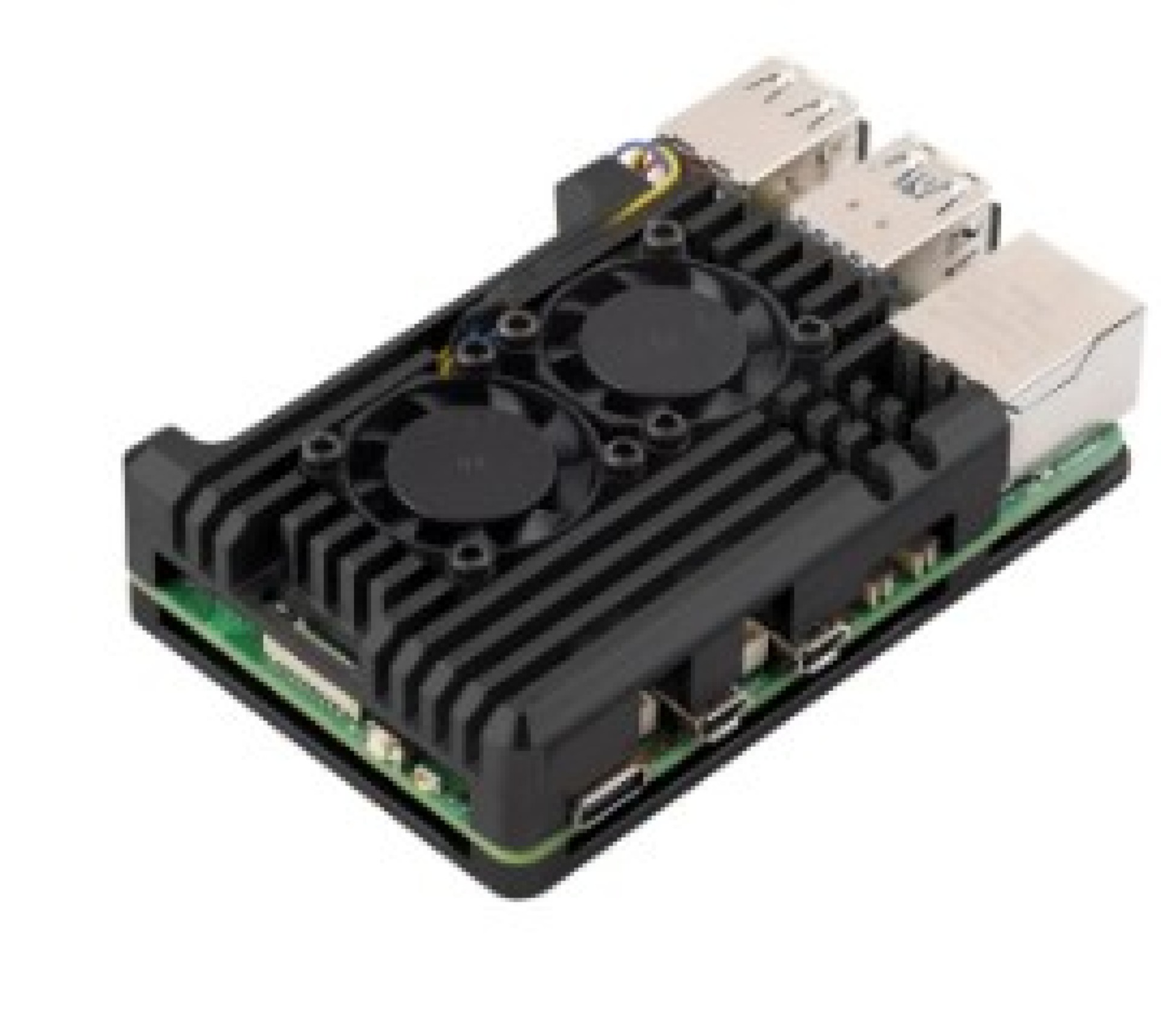 Raspberry Pi5 Model B Aluminum Case Shell Enclosure with w/ Dual Cooling Fan