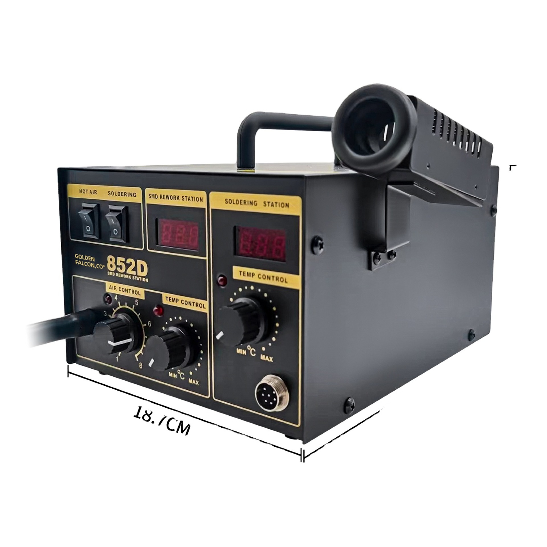 Hot Air Gun Soldering Station With Air & Temperature Controller CT-852D - Image 5